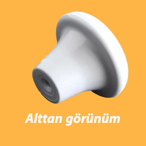8 Adet Sert Plastik Mantar Düğme Kulp Beyaz Dolap Mobilya Mutfak Dolabı Çekmece Kapak Kulpu Kulbu - Resim 3