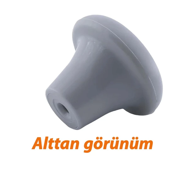 15 Adet Sert Plastik Mantar Düğme Kulp Gri Dolap Mobilya Mutfak Dolabı Çekmece Kapak Kulpu Kulbu - 4