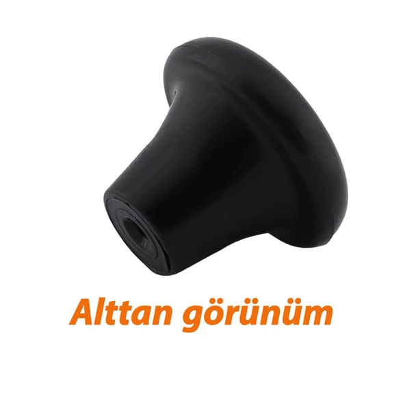 8 Adet Sert Plastik Mantar Düğme Kulp Siyah Dolap Mobilya Mutfak Dolabı Çekmece Kapak Kulpu Kulbu - 3