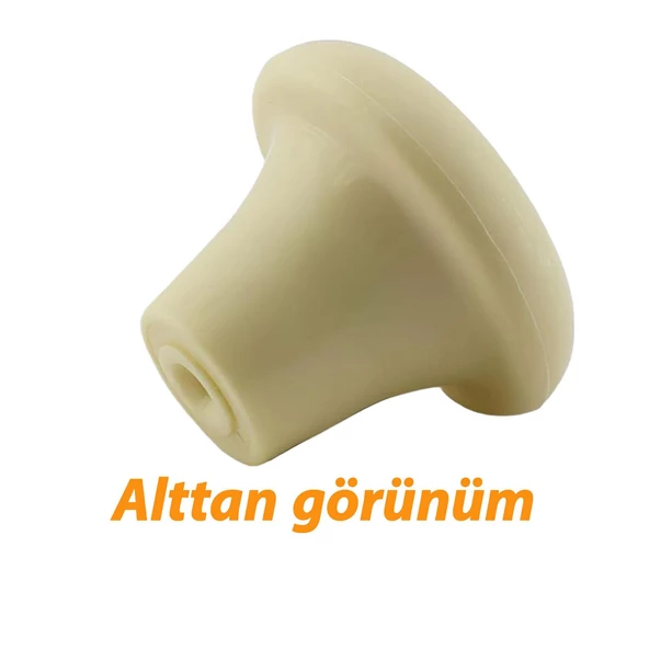 15 Adet Sert Plastik Mantar Düğme Kulp Krem Dolap Mobilya Mutfak Dolabı Çekmece Kapak Kulpu Kulbu - 4