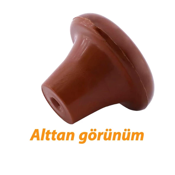 15 Adet Sert Plastik Mantar Düğme Kulp Ceviz Dolap Mobilya Mutfak Dolabı Çekmece Kapak Kulpu Kulbu - 4
