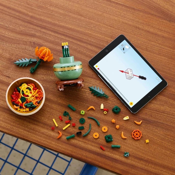LEGO Icons 10368  Krizantem - Yetişkinler Için Dekoratif Kasımpatı Çiçeği Yapım Seti (278 Parça) - 9