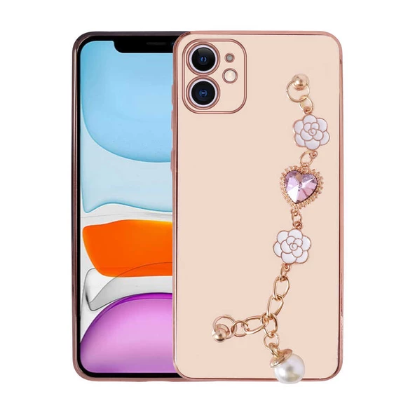 iPhone 11 Kılıf El Tutamaçlı Kamera Korumalı Taka Silikon Kapak - 5