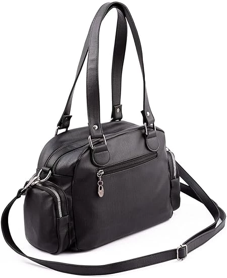 Monalisa Home Kadın Çok Bölmeli Yıkama Deri El Omuz Çantası - Resim 2