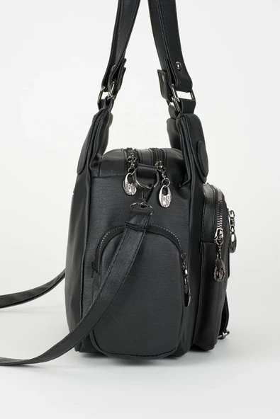 Monalisa Home Kadın Çok Bölmeli Yıkama Deri El Omuz Çantası - Resim 2