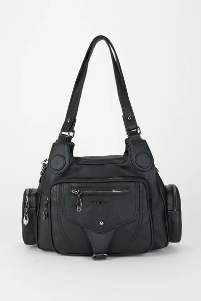 Monalisa Home Kadın Çok Bölmeli Yıkama Deri El Omuz Çantası - Resim 4