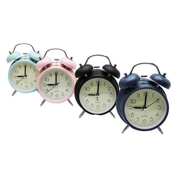 ALARM CLOCK BÜYÜK MAT RENKLİ MASA ÇALAR SAAT (4593)