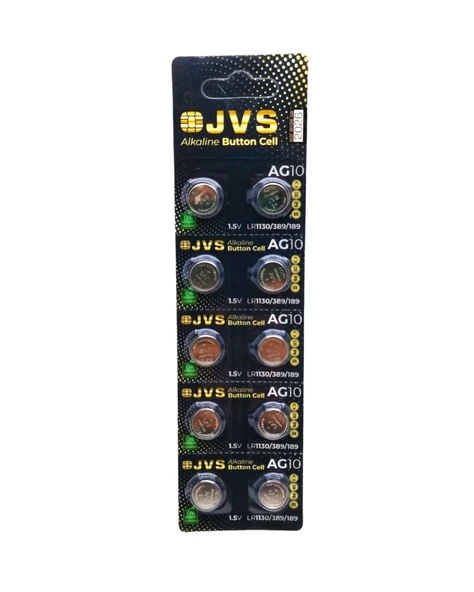 JVS AG10 1.5V LR1130 SAAT PİLİ 10LU KART (4593)