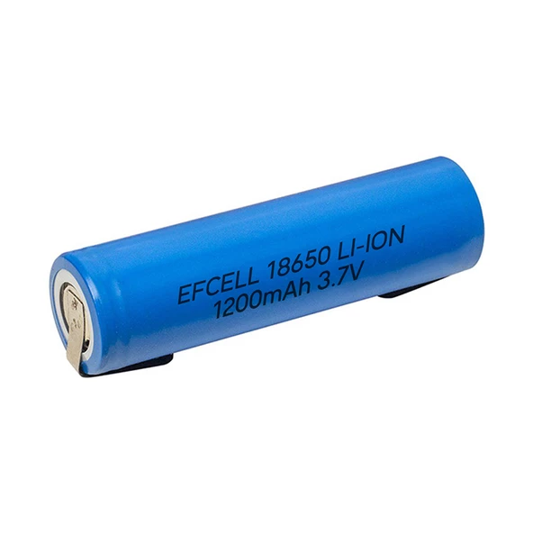 EFCELL 18650 3.7 VOLT 1200 MAH LİTHIUM LION PUNTALIPİL- (BAŞLIKSIZ PUNTALI) MAVİ (4593)