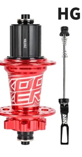 Koozer XM490 Bisiklet Göbek Seti Ön Arka 32 Delik 6 Vida Kırmızı Renk - Resim 7