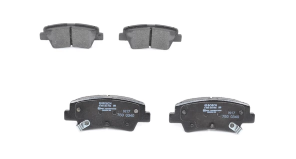 Bosch ARKA FREN BALATASI HYUNDAI ACCENT BLUE 11-> ELANTRA 11-> I40 11-> I30 11-> OPTIMA 11-15 RIO 11-> CEE ürün görseli 1