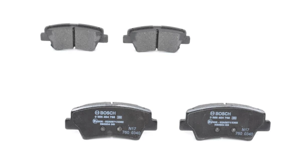 Bosch ARKA FREN BALATASI HYUNDAI ACCENT BLUE 11-> ELANTRA 11-> I40 11-> I30 11-> OPTIMA 11-15 RIO 11-> CEE - Resim 2