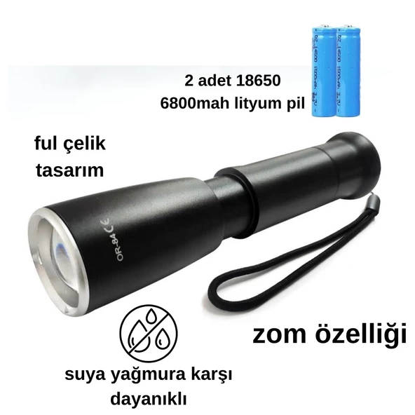 lityum pilli enerji tasaruflu full metal tasarım yağmur suyu geçirmez