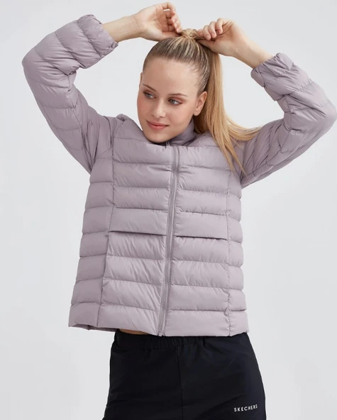 Skechers W Outerwear Pop Up Detailed Padded Jacket S231240 Günlük Kadın Mont - Resim 10