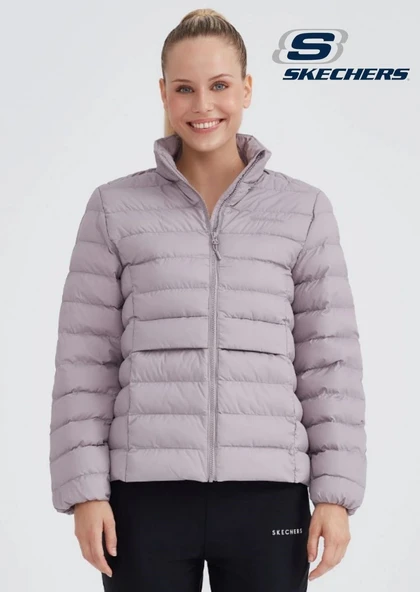 Skechers W Outerwear Pop Up Detailed Padded Jacket S231240 Günlük Kadın Mont - Resim 6