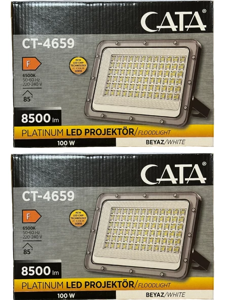 Cata CT-4659 100W 6500K (Beyaz Işık) Led Projektör (2 Adet)