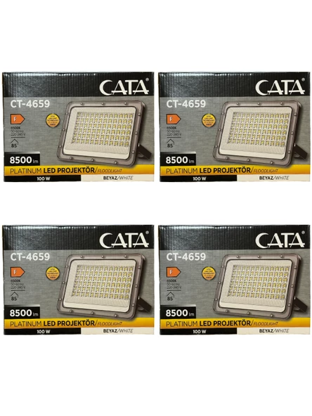 Cata CT-4659 100W 6500K (Beyaz Işık) Led Projektör (4 Adet)