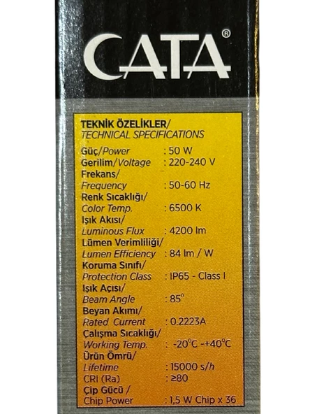 Cata CT-4658 50W 6500K (Beyaz Işık) Led Projektör - 3