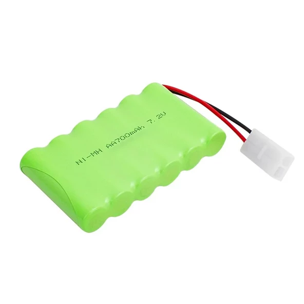 7.2 VOLT 700 MAH NI-MH 2 PİN TAMİYA SOKETLİ 6LI OYUNCAK ARABA PİLİ (4593)