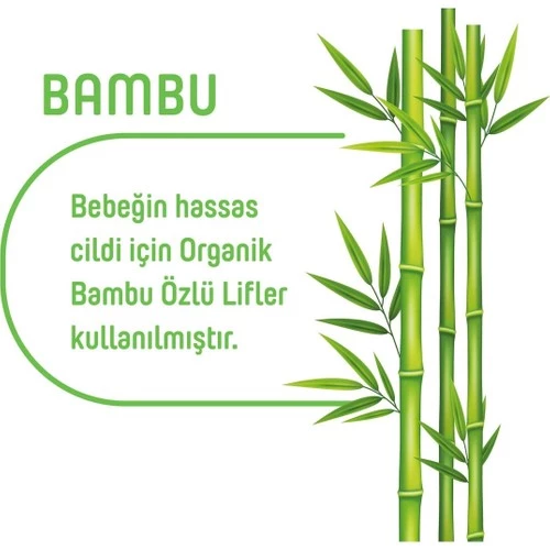 Pure Baby Organik Bambu Özlü Islak Havlu 24 X 60'Lı - 3