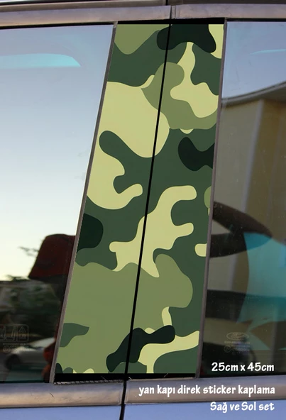 asker oto folyo kaplama - yan kapı sticker - 2adet set tuning modifiye yapıştırma ürün görseli