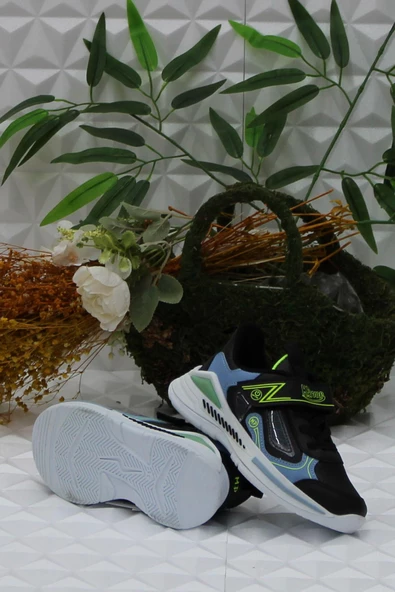 M.P 242 3324 Siyah Mavi Rahat Hafif Orijinal Ürün Erkek Çocuk Ayakkabı - Resim 5