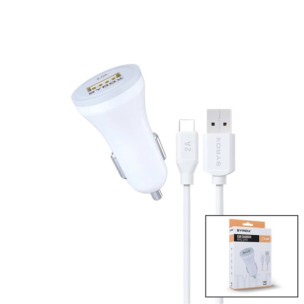 USB - TYPE-C ARAÇ - OTO ŞARJ SET 2.0A (4593)