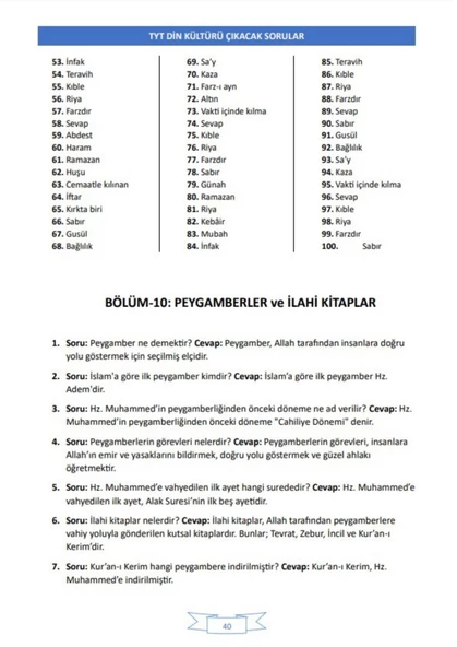 Enine Boyuna TYT Din Ders Notları - 5