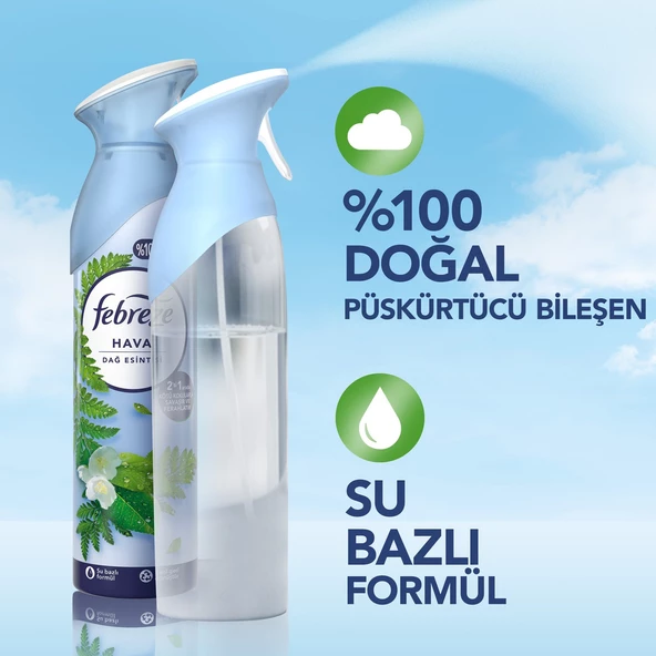 Febreze Hava Ferahlatıcı Sprey Oda Kokusu Dağ Est 185 ml X 3 Adet - 2