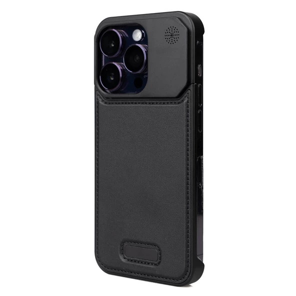 Apple iPhone 15 Pro Max Kılıf Magsafe Şarj Özellikli Mekanizmalı Koku Hazneli  Mostar Kapak - Resim 2