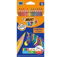 BIC EVOLUTİON STRİPES KURU BOYA KALEMİ 12'li KUTU ürün görseli