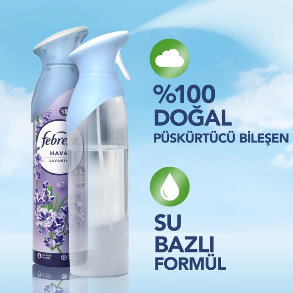 Febreze Hava Ferahlatıcı Sprey Oda Kokusu Lavanta 185 ml X 3 Adet - 3