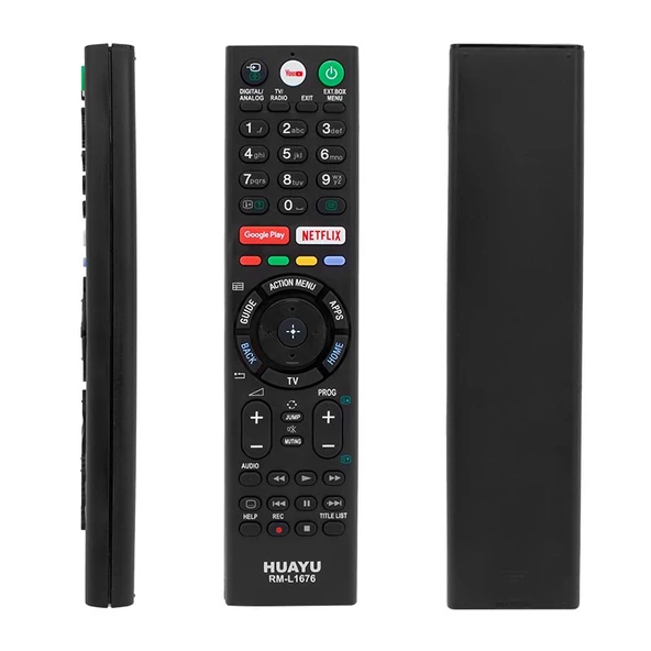 HUAYU KL RM-L1676 SONY GOOGLE PLAY- NETFLIX - YOUTUBE TUŞLU UNIVERSAL LCD-LED TV KUMANDA (4593)