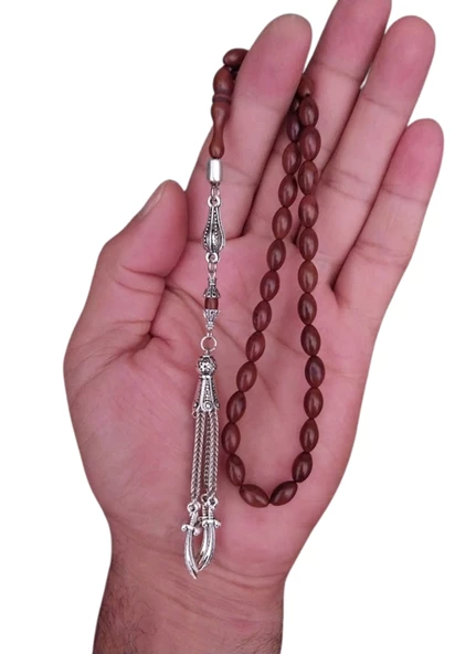 Kuka Tesbih,gümüş Kaplama 4lü Zülfikar Model Metal Püsküllü Tespih - 2