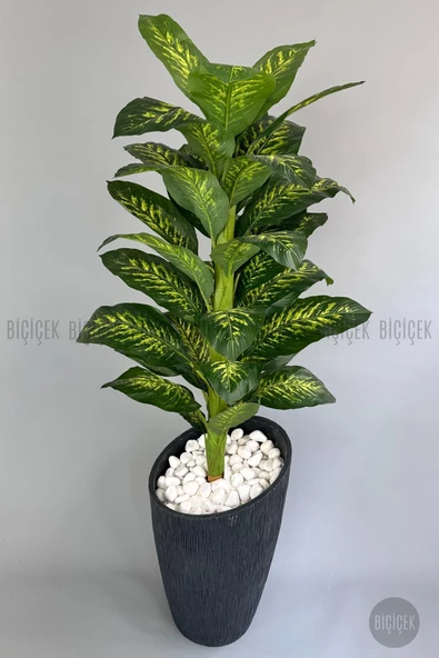 BİÇİÇEK Yapay Difenbahya Ağacı 210 cm Lux Dış Mekan Saksıda - 2