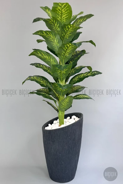 BİÇİÇEK Yapay Difenbahya Ağacı 210 cm Lux Dış Mekan Saksıda