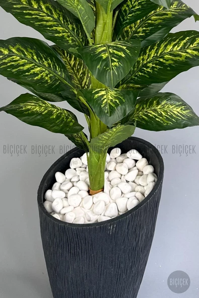 BİÇİÇEK Yapay Difenbahya Ağacı 210 cm Lux Dış Mekan Saksıda - 7