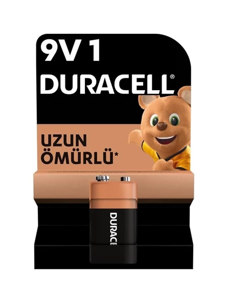 Duracell 9 V Alkaline Pil (6LR61 - MN1604) - 1 Adet