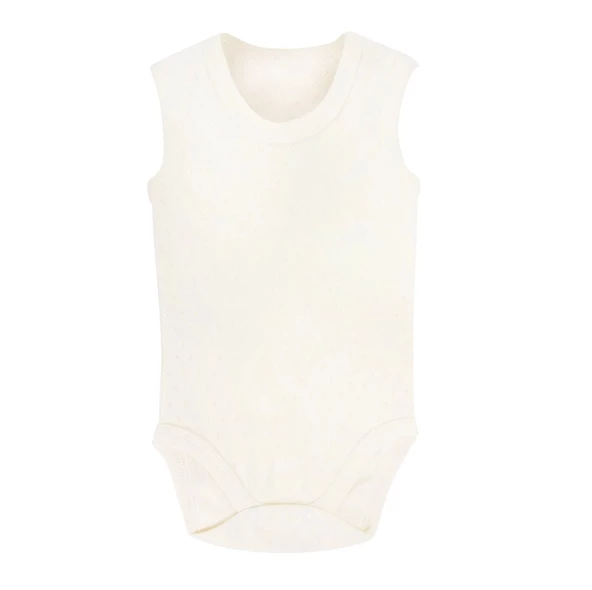 Sema Baby Jakarlı Askılı Badi (Body) - Beyaz 9-12 Ay