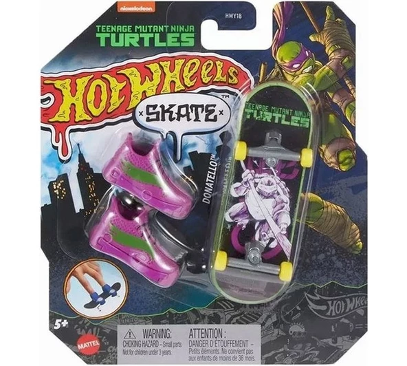 Hot Wheels Skate Temalı Parmak Kaykay ve Ayakkabı Donatello HVK35