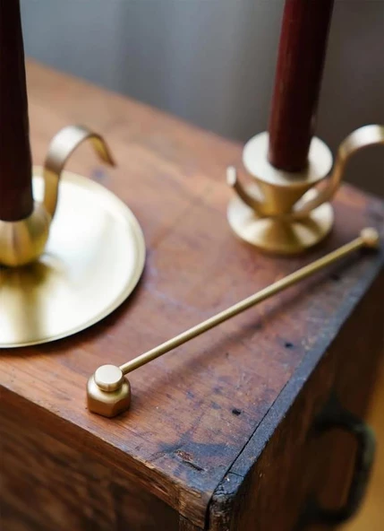 The Mia BRS0129 Brass Pirinç Altıgen Mum Söndürücü 16 Cm - 5
