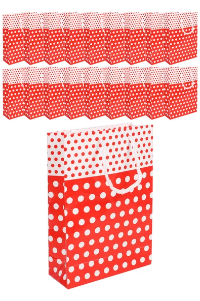 Kına Atölyesi Karton Çanta Puantiyeli 25 Adet 12x17 - 6