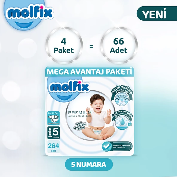 Molfix Premium Mega Avantaj Paketi 5 Beden 264 Adet - 2