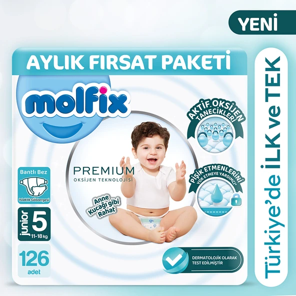 Molfix Premium Aylık Fırsat Paketi 5 Beden 126 Adet - 2