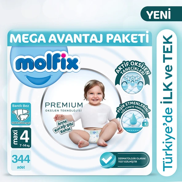 Molfix Premium Mega Avantaj Paketi 4 Beden 344 aAdet