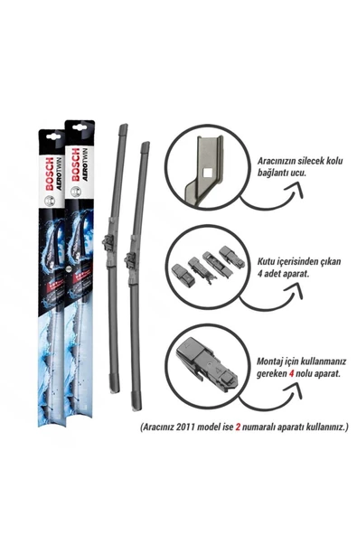 VW Passat Variant Silecek (2011-2014) Bosch Aerotwin Plus - Resim 2