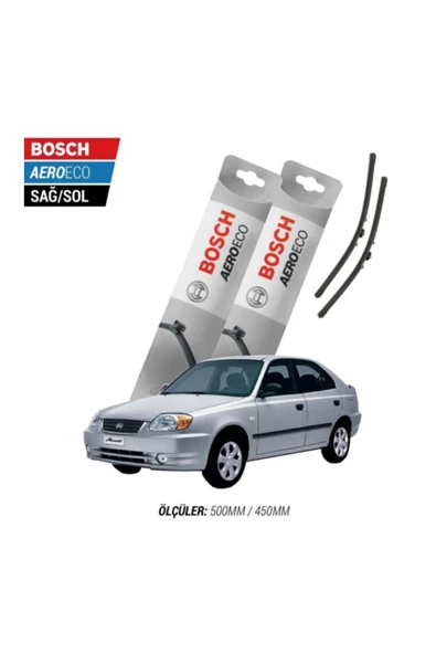 Hyundai Accent 2003 Model Bosch Aeroeco Muz Silecek Takımı ürün görseli 1