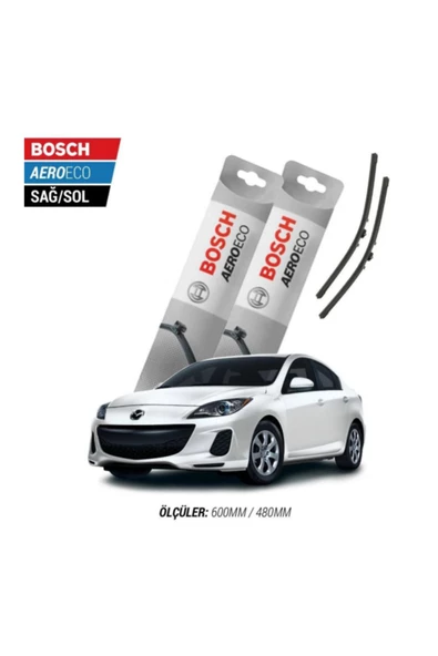 Mazda - Mazda 3 Sedan 2011 Model Bosch Aeroeco Muz Silecek Takımı ürün görseli 1