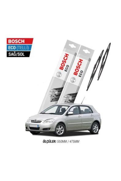 Toyota Corolla Hatchback 2005 Model Silecek Takımı Bosch Eco (telli) ürün görseli 1