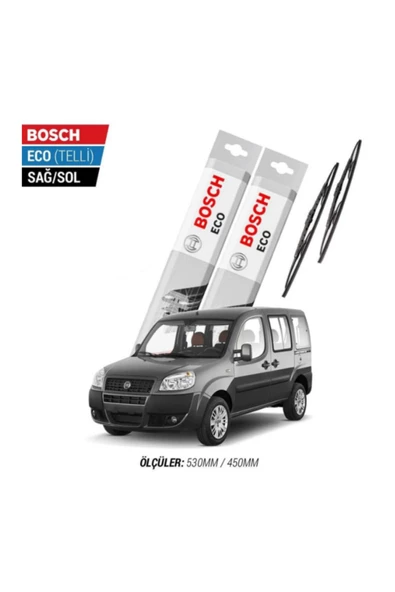 Fiat Doblo 2009 Model Silecek Takımı Bosch Eco (telli) ürün görseli 1